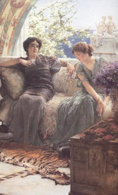 Alma-Tadema, Sir Lawrence Unwelcome Confidence (mk23) oil painting image